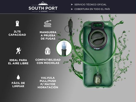 Bolsa De Agua 2 Litros Gadnic Mochila 