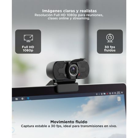 Cámara Web Gadnic Full HD 1080P con Micrófono 30 FPS