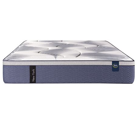 Colchon de Resorte Pocket Serta New York Super Queen 160x200cm con Super Pillow Suave de Espuma Inteligente Viscoelastico Tela Tejido de Punto Matelasseado