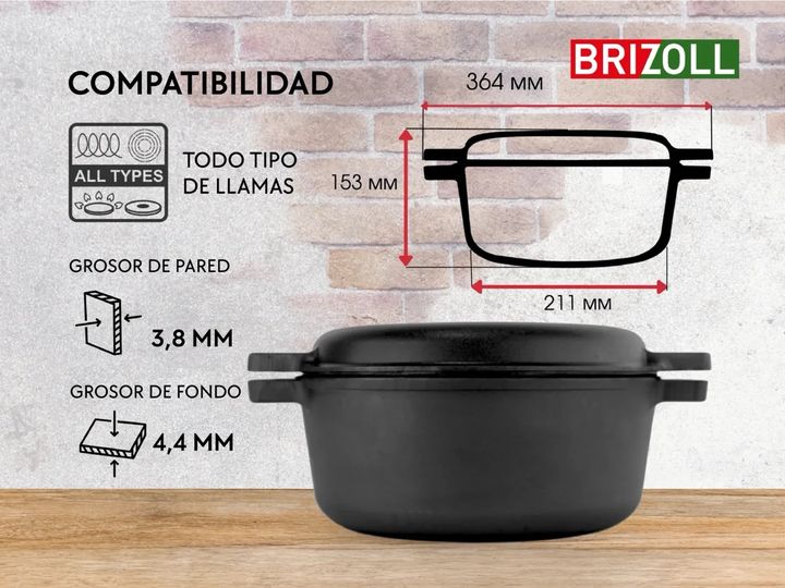 CACEROLA 6L TAPA SARTEN - Vista 4