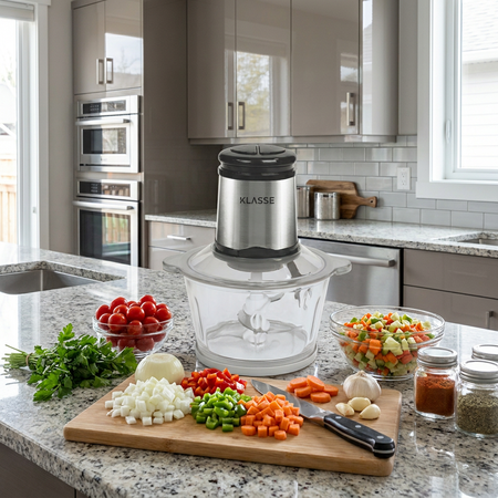Picador Eléctrico de Alimentos Klasse 300 W Bowl de Vidrio 1,8 L (KS4100)