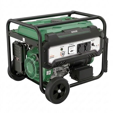 Generador Grupo Electrógeno a Nafta BRON by Gadnic 6500W Portátil Ruedas 220V Arranque Eléctrico