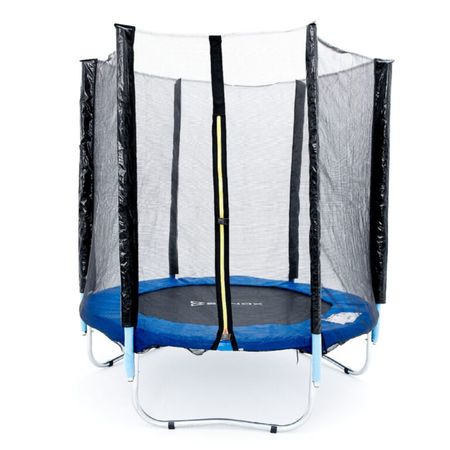 Cama Elástica Bynox 180Cm Azul Con Protección