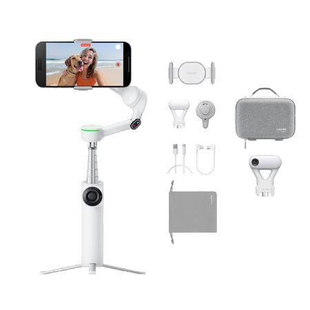 Combo Full Creator Insta 360 -  Flow 2 Pro Creator Bundle, rastreador por IA y estuche de transporte