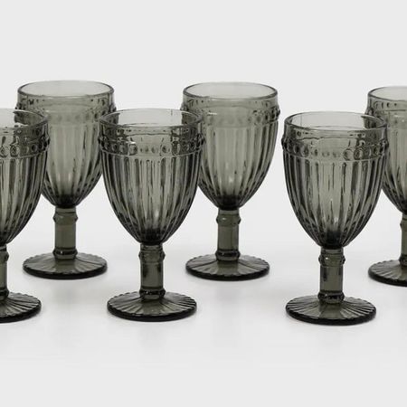 Set 6 copas Blackly Ball Gris 300 ml
