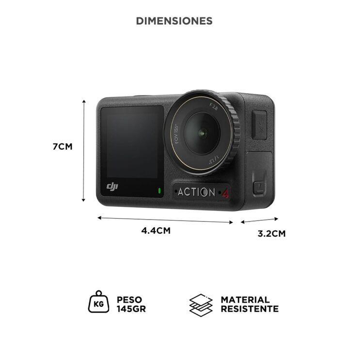 Cámara DJI Osmo Action 4 Standard Combo 4K Dual Screen - Vista 6