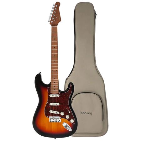 Benson HD 901 3TS TTPG. Guitarra eléctrica Strato SSS. Sunburst con Wilkinson y funda