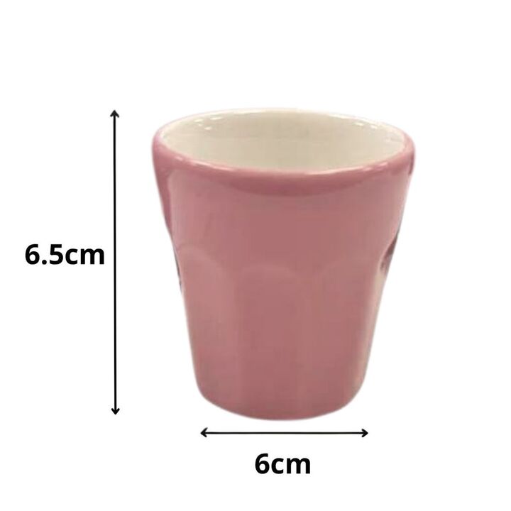 SET X 6 VASOS DE CAFE 90 CC ROSA OXFORD - Vista 2