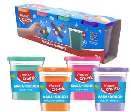 Masa Maped Fluo Creativ Pot 114G X4