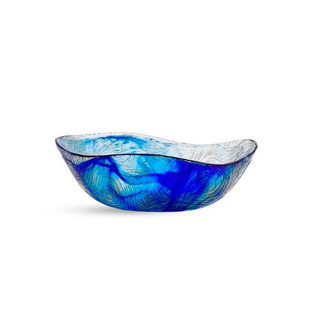 Ensaladera De Vidrio Bowl 24 Cm Pasabahce Linden Azul