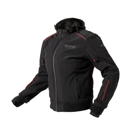 Campera NTO Zip Hoodie Zero Evo Hombre Negro Rojo