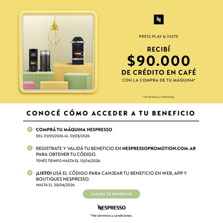 Cafetera Nespresso Essenza Mini Negra C30-AR-BK-NE2-IMPO