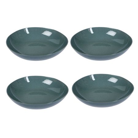 Set x 4 Bowl Compotera Ensaladera Artesanal Irregular Porcelana 20cm
