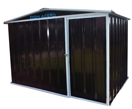 Armario Deposito Galpon de jardin Casi 3x2x2 Negro DON ACERO 
