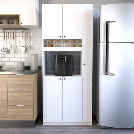 Organizador Multifunción Escobero 5 Puertas y Estante Tables Cod: 3086 Blanco