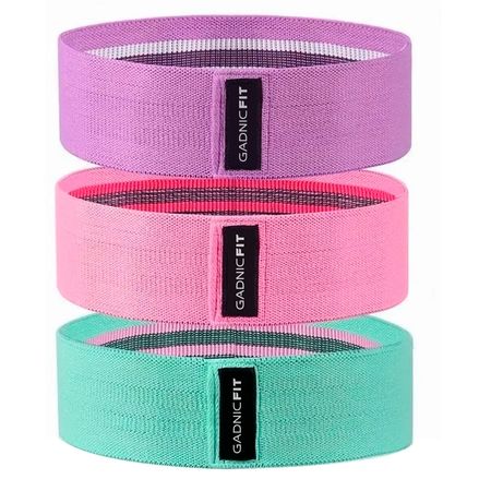 Kit x 3 de Bandas Elásticas Gadnic Fit Polyester de Resistencia Circulares Isométricas