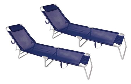 Kit x2 Reposera Camastro Aluminio Plegable 4 Pos. 100 Kg Mor