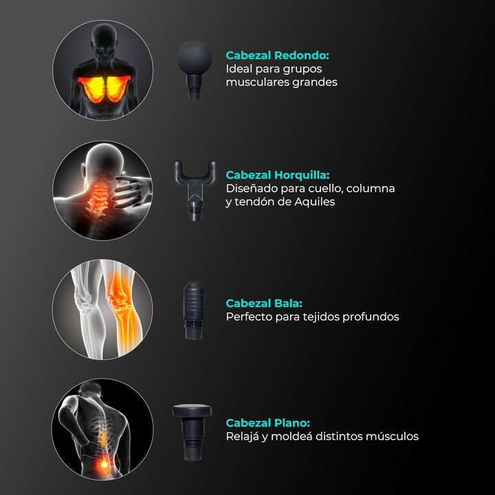 Pistola Masajeadora Rehabilitacion Muscular Melfit Vital Force - Vista 8
