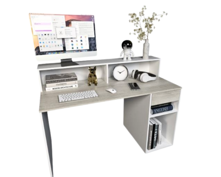 Escritorio Linea Home C/ Repisa Y 1cajon 3049 Nevado/Ev Tables