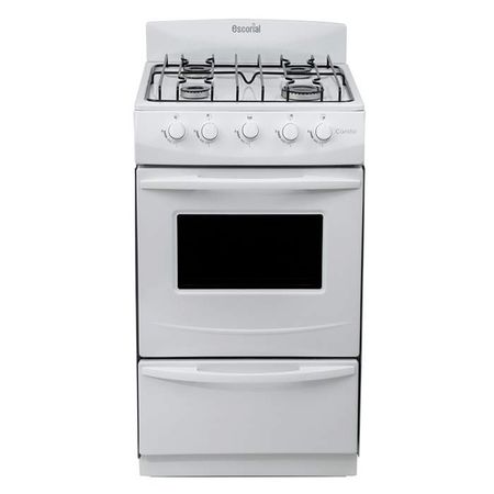 Cocina Candor Blanca 50cm Para Gas Natural C/Valvula de seguridad Escorial