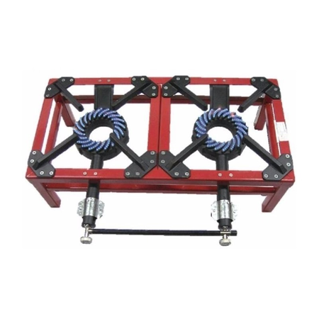 Anafe Industrial Quemador Paellero Butterfly 2 Hornallas Rojo