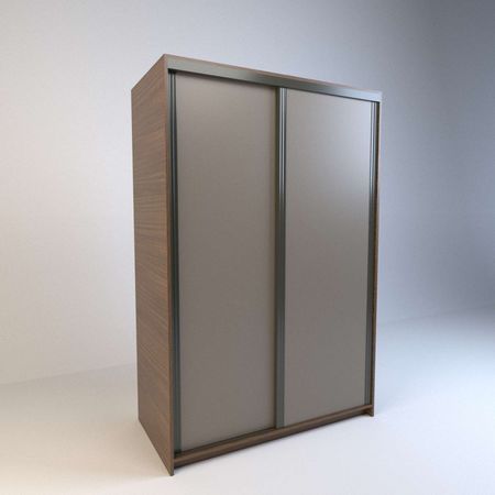 Placard Corredizo 1,20 2 Cajones Nogal L. Gris C. Tables
