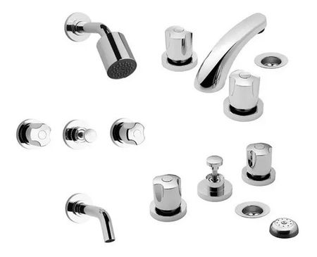 Kit De Griferia Fv Pampa Ducha/lavatorio/bidet 0900.03/b6 Cr