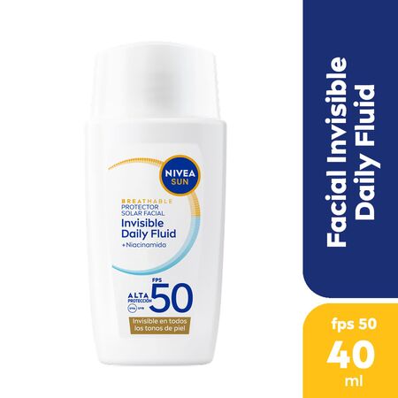 Protector solar facial NIVEA SUN Invisible Daily Fluid Para todo tipo de piel