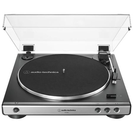 Audio-Technica AT-LP60X. Bandeja giradiscos automática. Detalles color gris