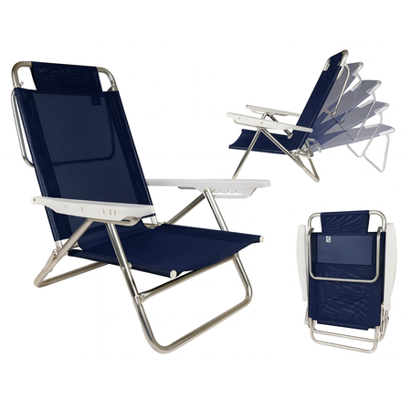 Silla Playa Reposera Aluminio 6 Posiciones Mor Summer