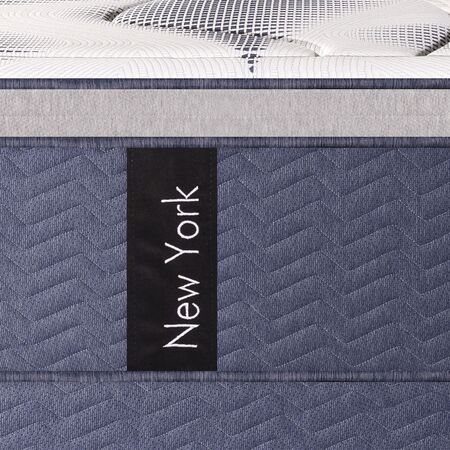 Colchon y Sommier Serta New York 1 Plaza y Media 90x190x35cm de Resortes Pocket con Europillow Visco Inteligente