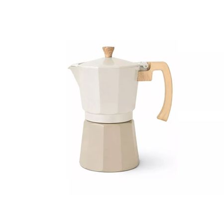 Cafetera Italiana Aluminio 9 Pocillos Hudson Harmony M020 Beige