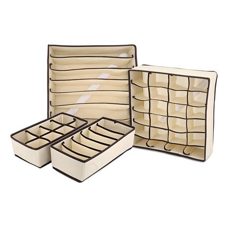 Organizador De Cajones Para Ropa Interior Tio Musa Beige