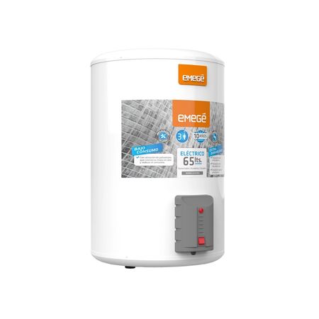 TERMOTANQUE CONEXION INFERIOR EMEGE TTQE-65 ELECTRICO 65 LTS 1500 WTS DE COLGAR