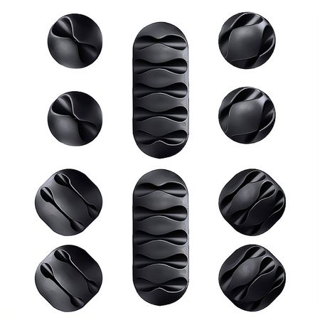 Set x10 de Organizadores De Cables Gadnic Adhesivos  