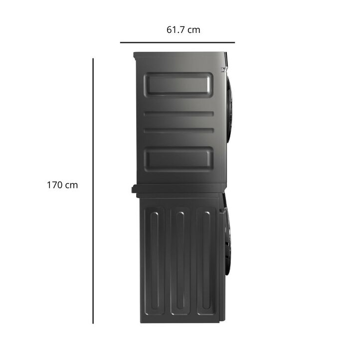 Torre de Lavado Codini Lavasecarropas 9kg/10kg Inverter A 1400 RPM Dark grey - KB9014100G - Vista 5