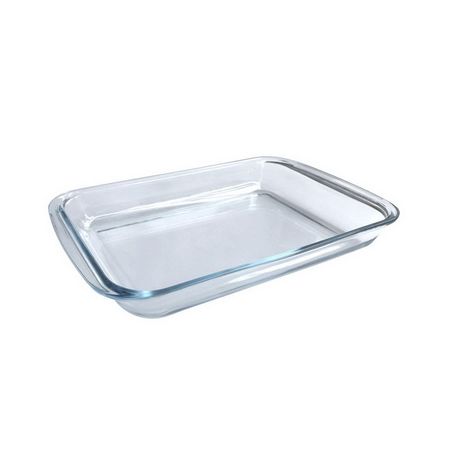 Asadera Fuente 35cm Hudson Rectangular Vidrio Templado Horno Transparente