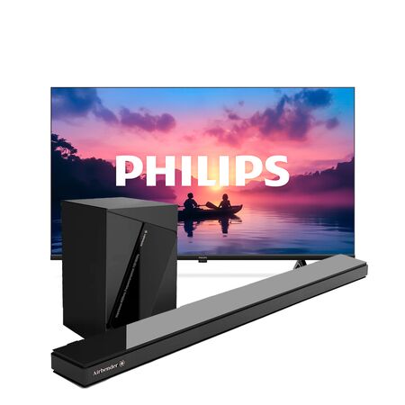 Smart Tv Philips 40" Fhd Google Tv 40Pfd6920/77 + Barra De Sonido Con Subwoofer Airbender 120W