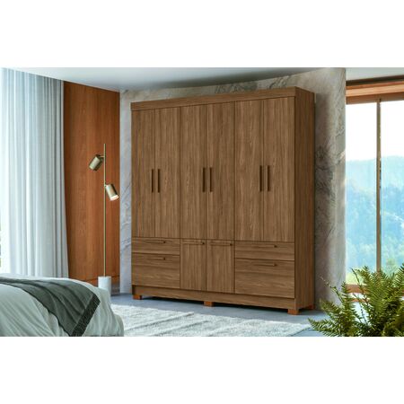 Placard Curitiba  Puertas  Cajones Jatoba C Pies PVC