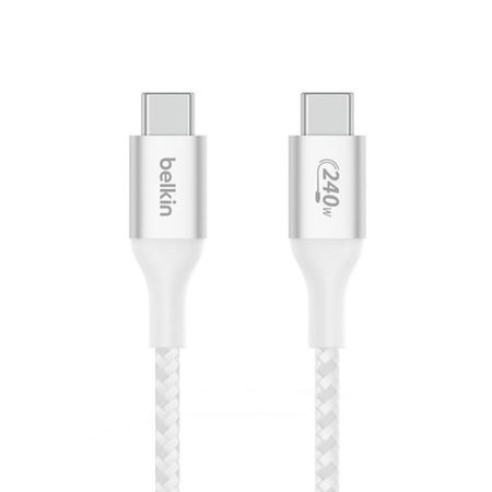 Cable Belkin  Braided USB-C to USB-C 240W Cable 2M Blanco