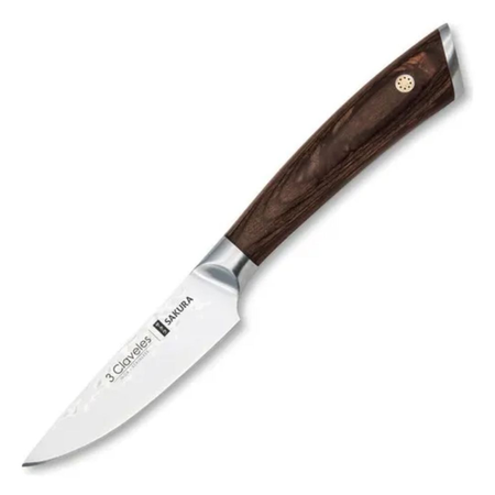 Cuchillo Verduras 9cm Sakura 3 Claveles Marrón Claro 1015 Marrón Claro