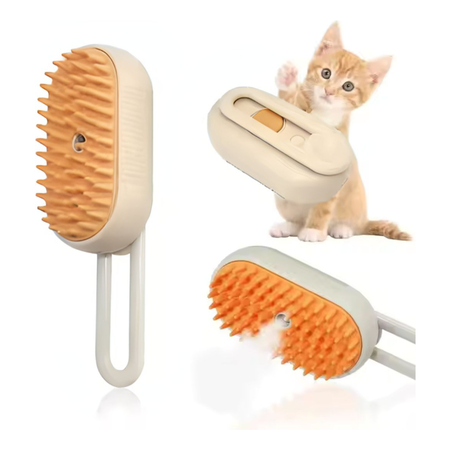 Cepillo Automatico Vapor Perro Saca Pelos Gato Mascota Spray