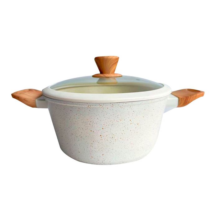 Set De Batería Carol 5 Piezas Con Espátula De Nylon Línea Granito Beige - Vista 3