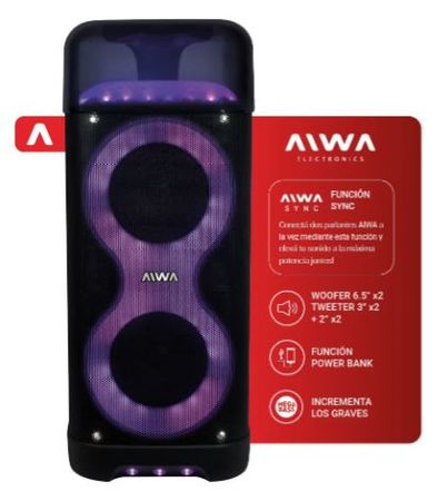 Parlante Torre Aiwa Aw-t606 Bluetooth 5.3 12.000w Pmpo