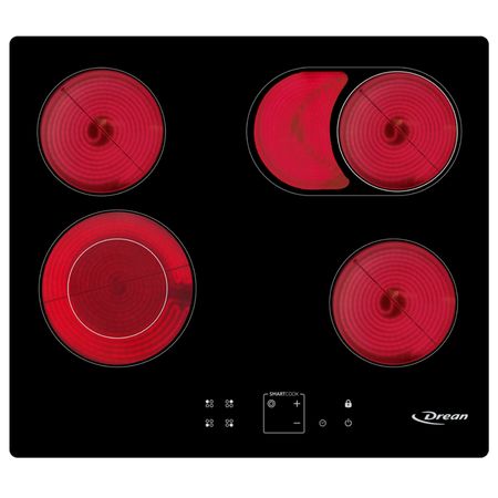Anafe Electrico Drean Vitroceramico 58cm 4 Zonas Touch 9 Niveles
