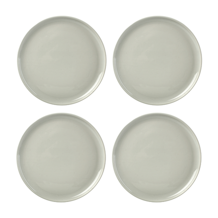 Set x 4 Platos Postre 20 cm Ceramica Oslo Hueso Aston Brillante