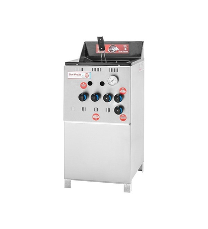 Freidora Sol Real 18 Lts Acero Inox Triple Inyeccion Gev Plata