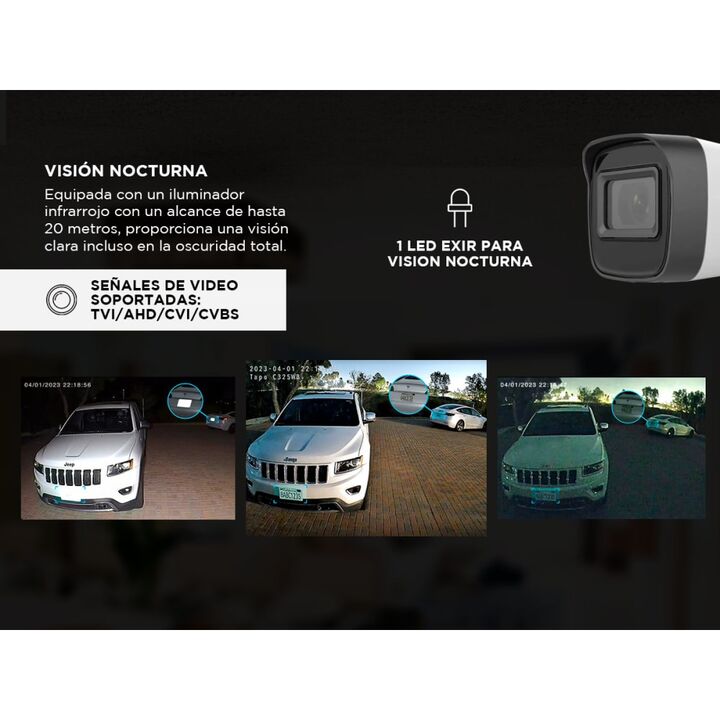 Cámara de seguridad Bullet Hikvision DS-2CE16D0T-EXIPF 2MP Interior Exterior IP67 - Vista 3