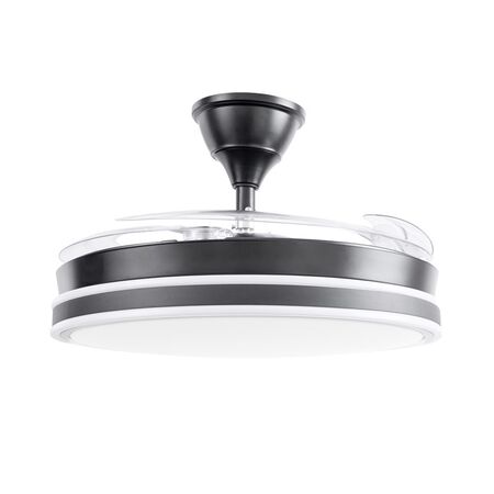 Ventilador De Techo Kanji Retractil Negro
