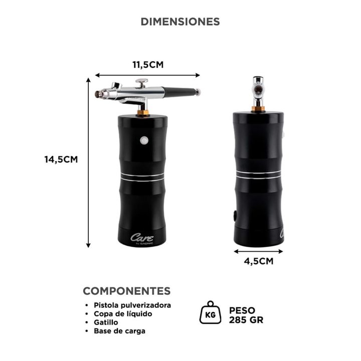 Mini Compresor Gadnic Aerógrafo Facial Manicura - Vista 6